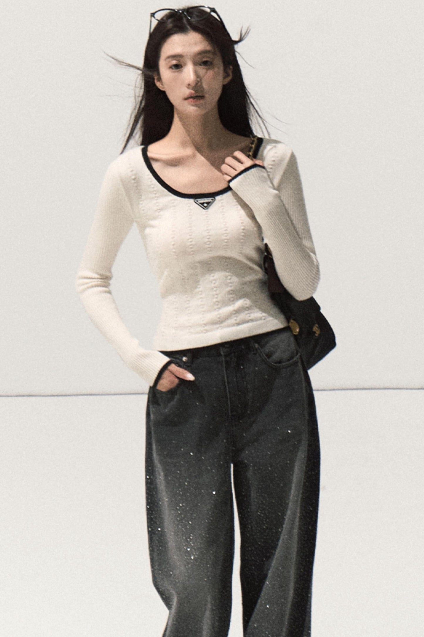 Wool Knit Slim Sweater