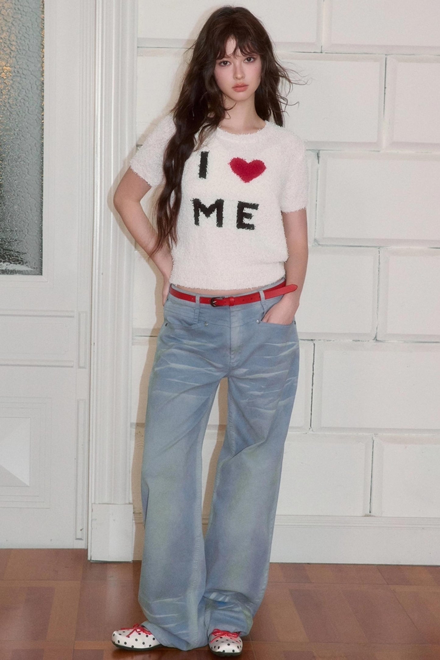 Versatile Crew Neck Love Knitwear