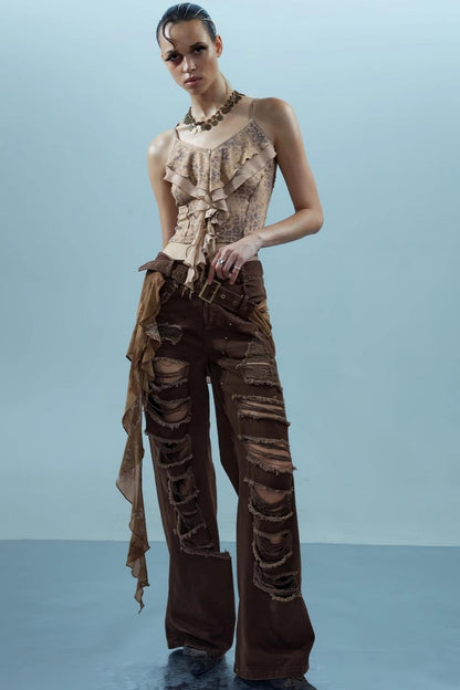 Ruffle Snake Camisole