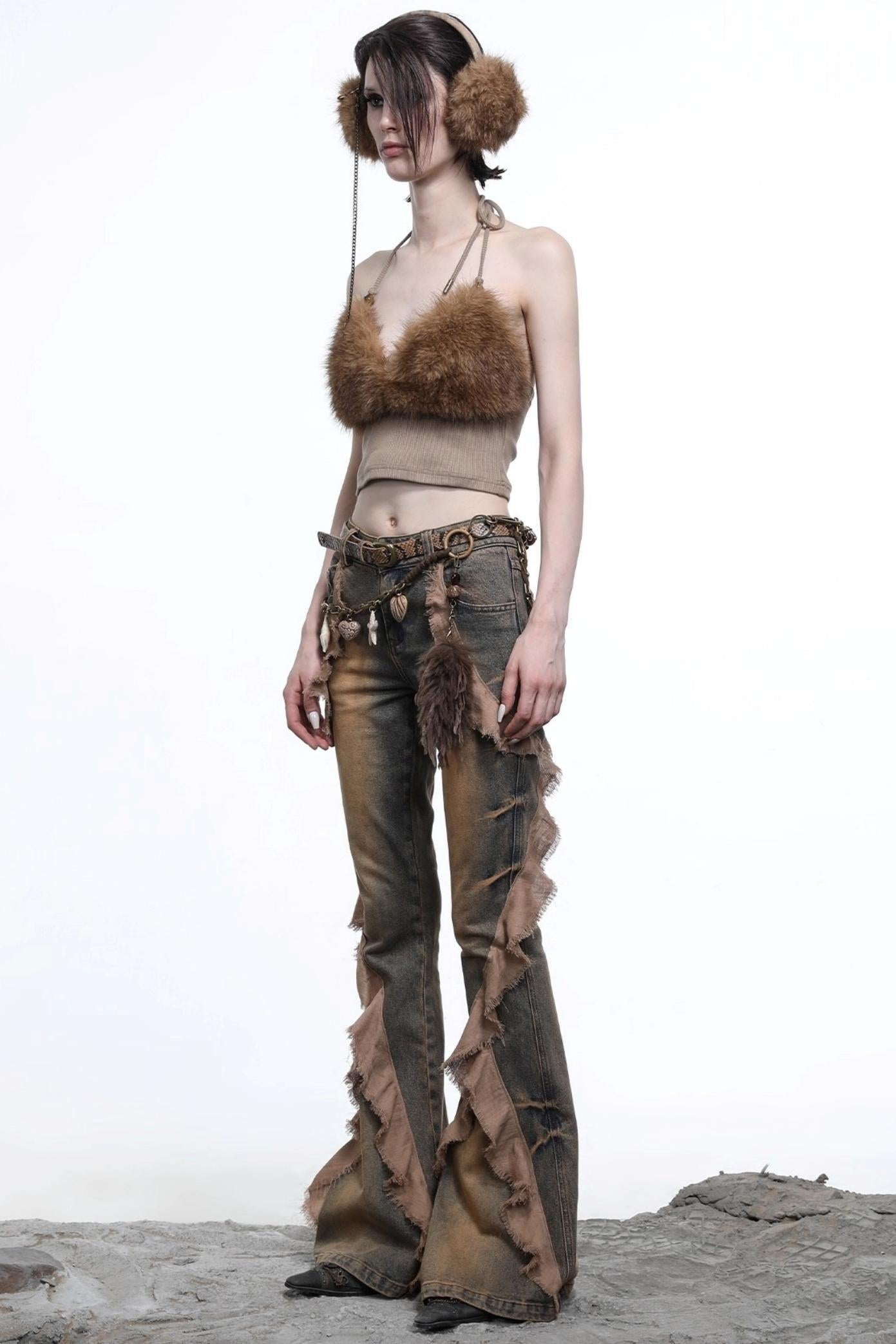 Fur Knit Halterneck Camisole