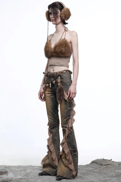 Fur Knit Halterneck Camisole