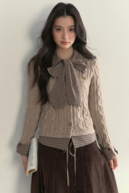 Retro Twist Knit Sweater