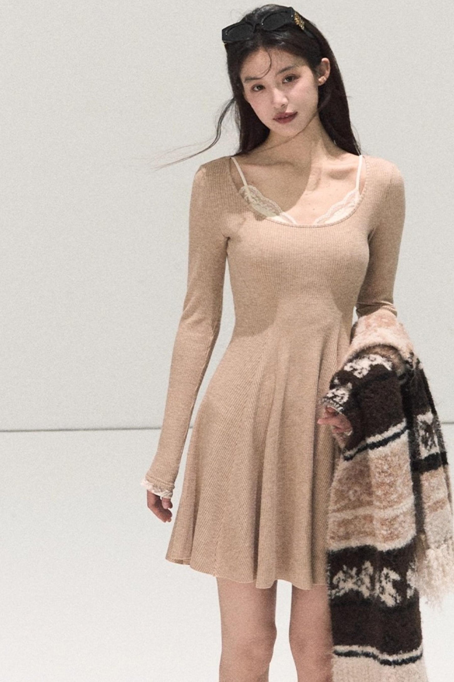 Handmade Wool Fair Isle Scarf