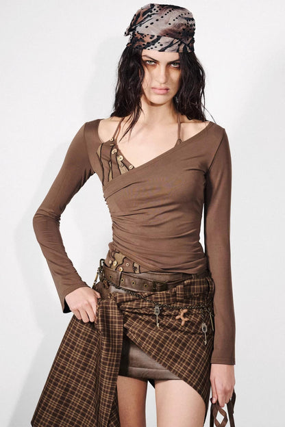 Tree Bark Patchwork Top