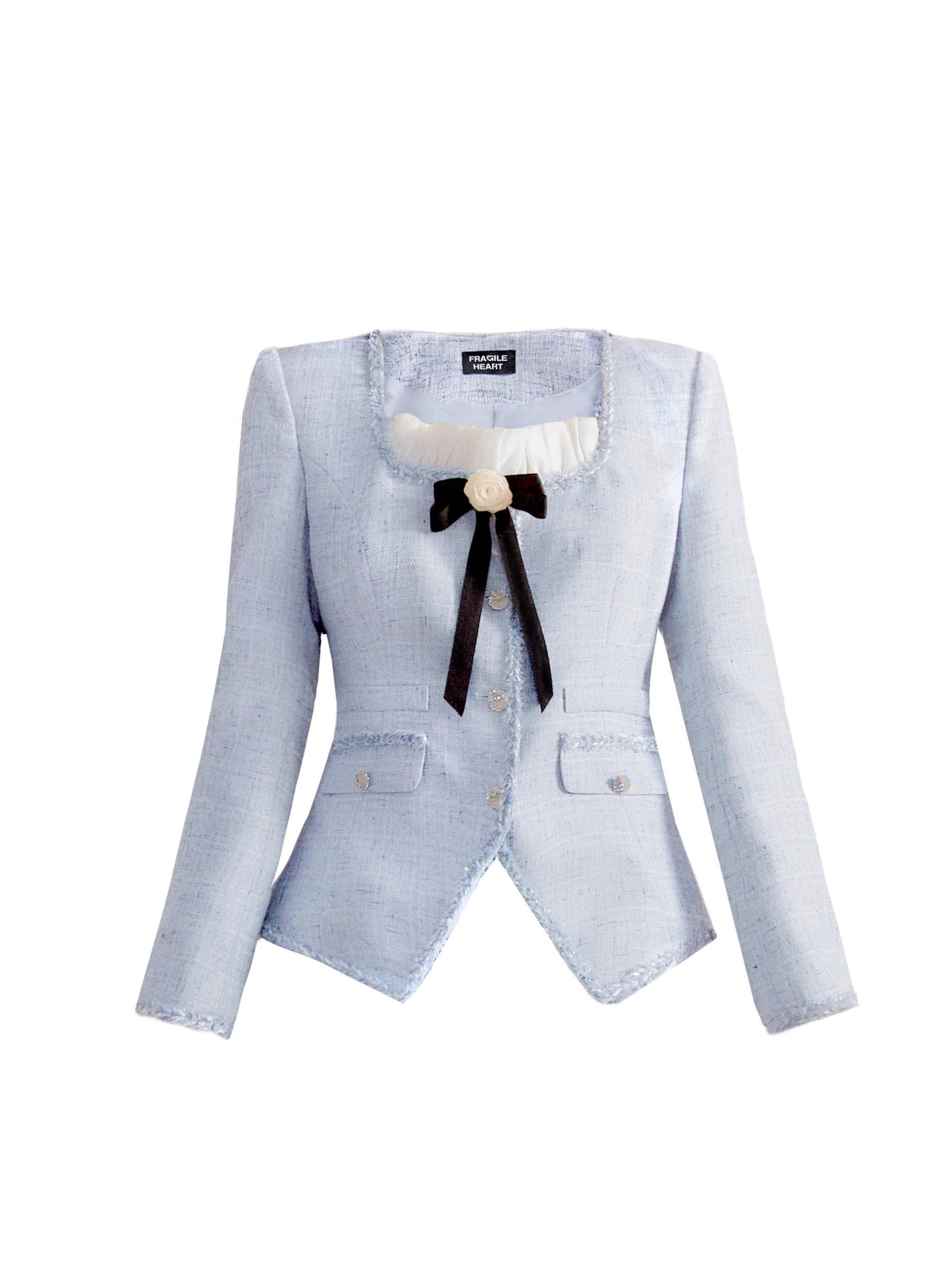 Blue Little Suit Skirt with Short Jacket