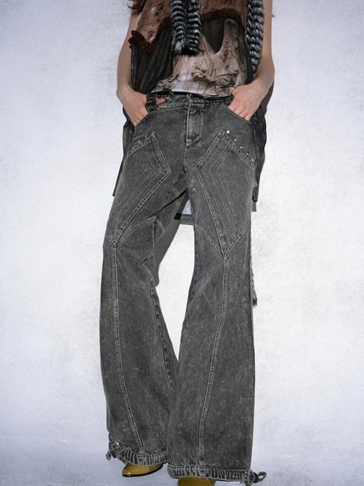 Low Rise Flared Jeans