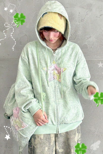 Dreamcore Double Shoulder Sweatshirt Drawstring Bag