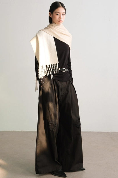 Handmade Crochet Wide-Leg Pants