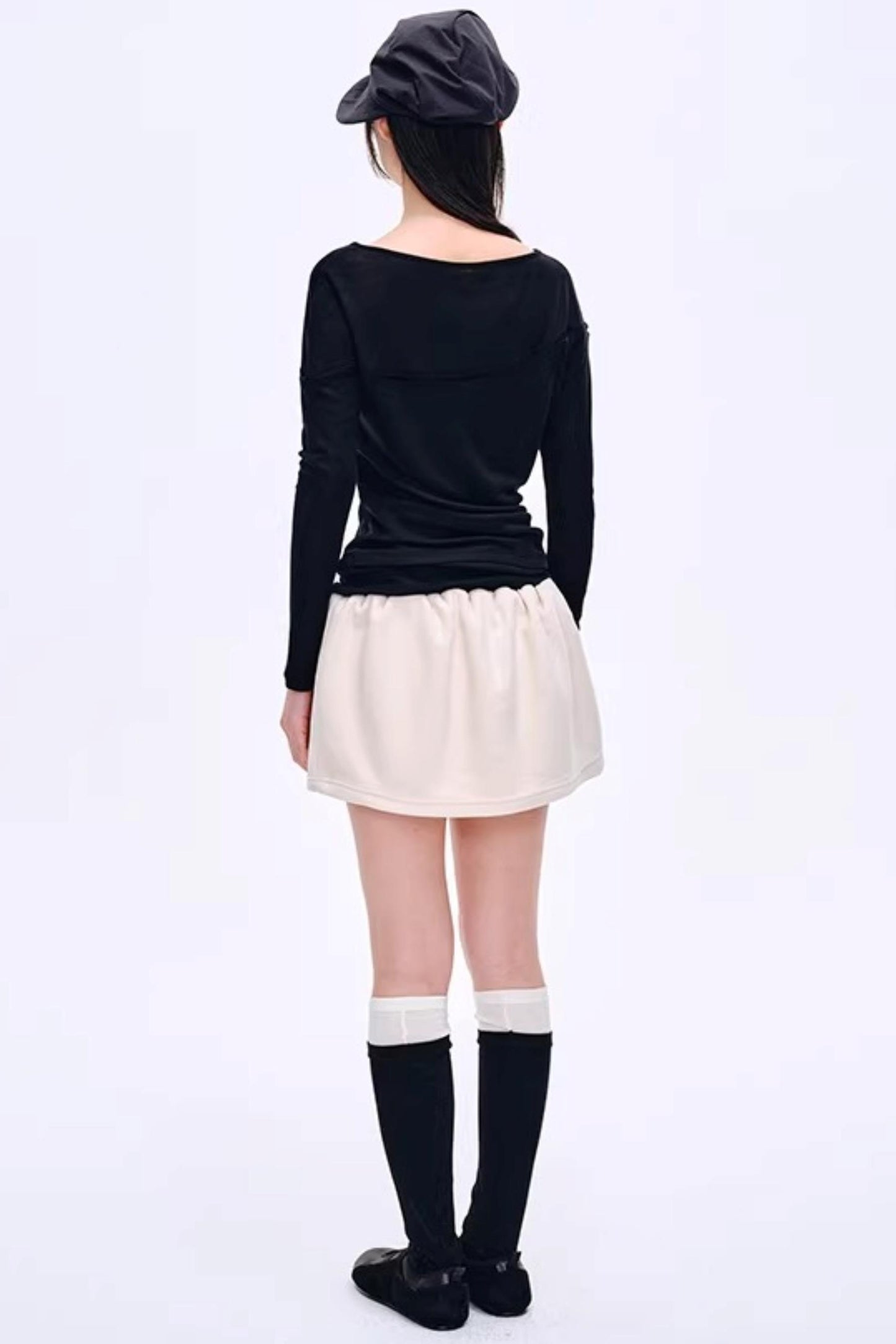 Asymmetrical Wool Blend Blouse