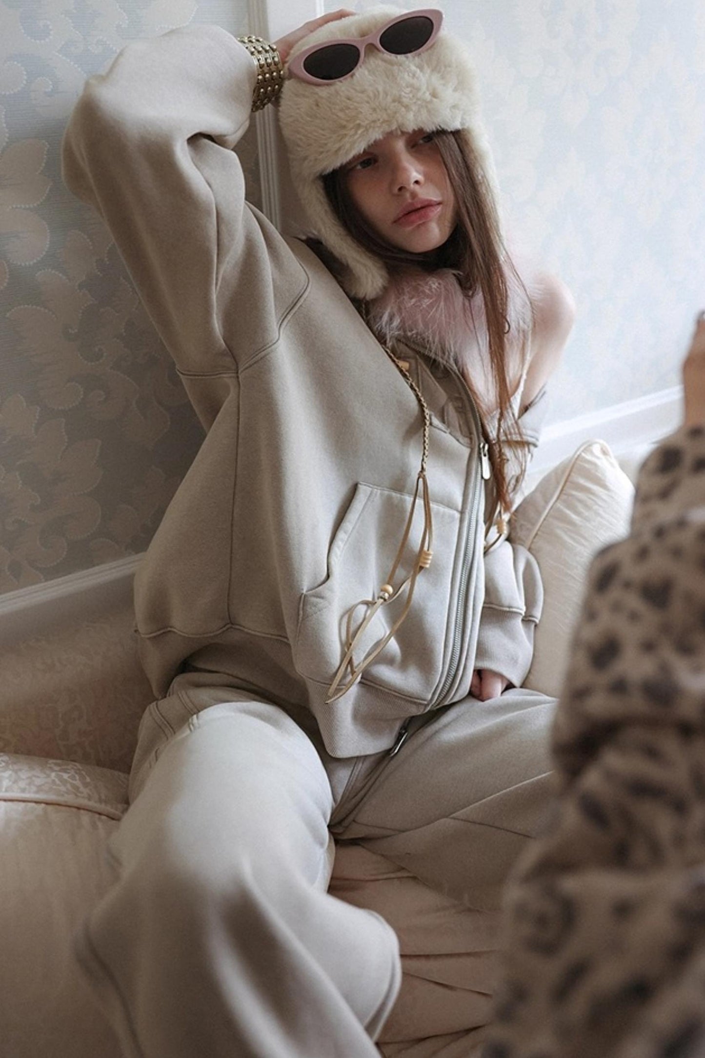 Gray Halo Hooded Jacket Set-Up