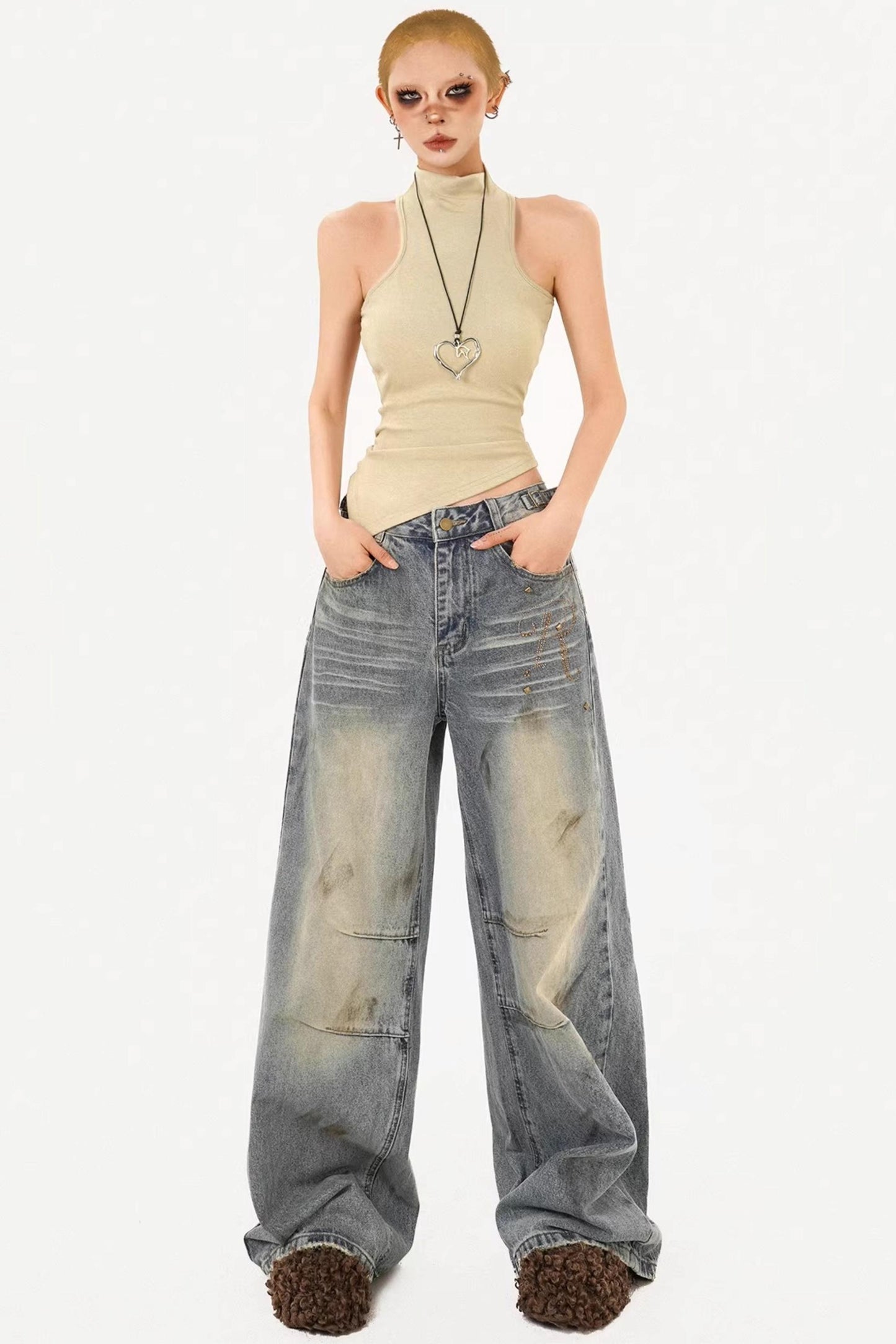 Retro Stand-Up Collar Vest