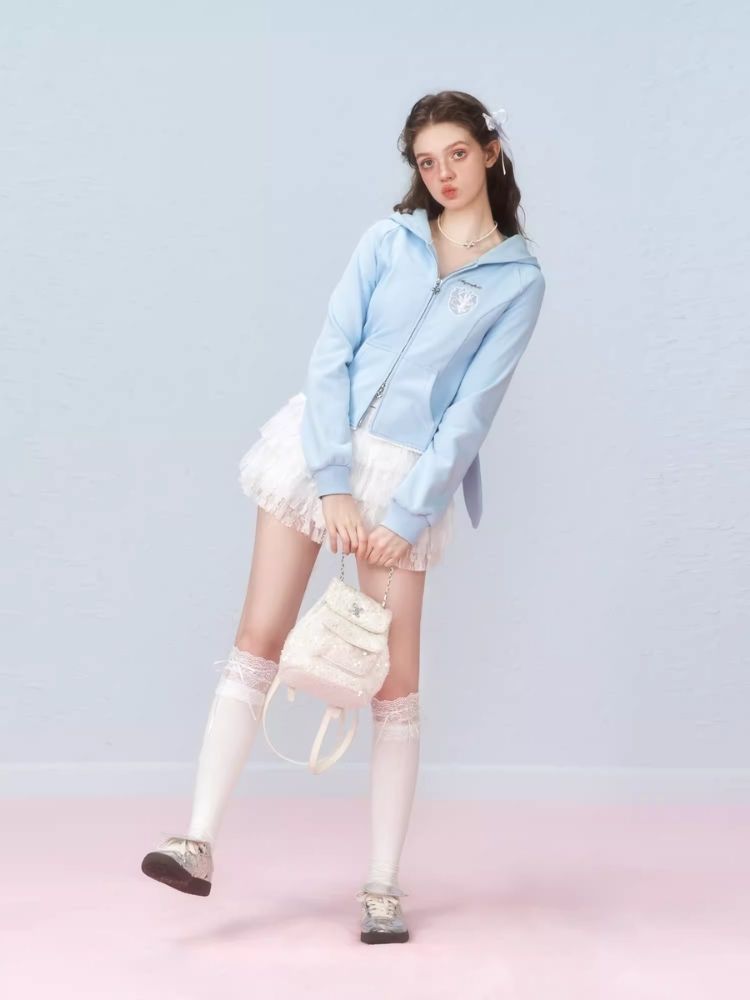 Angel Rabbit Sweatshirt Jacket