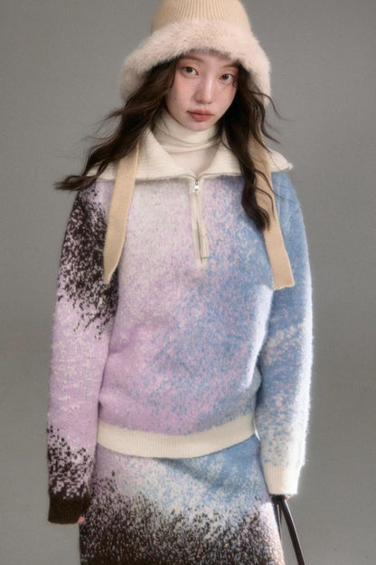 Gradient Wool Blend Winter Set-Up