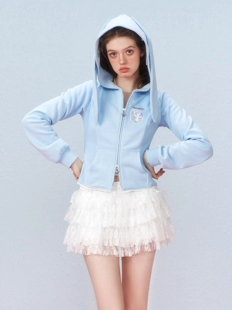 Angel Rabbit Sweatshirt Jacket