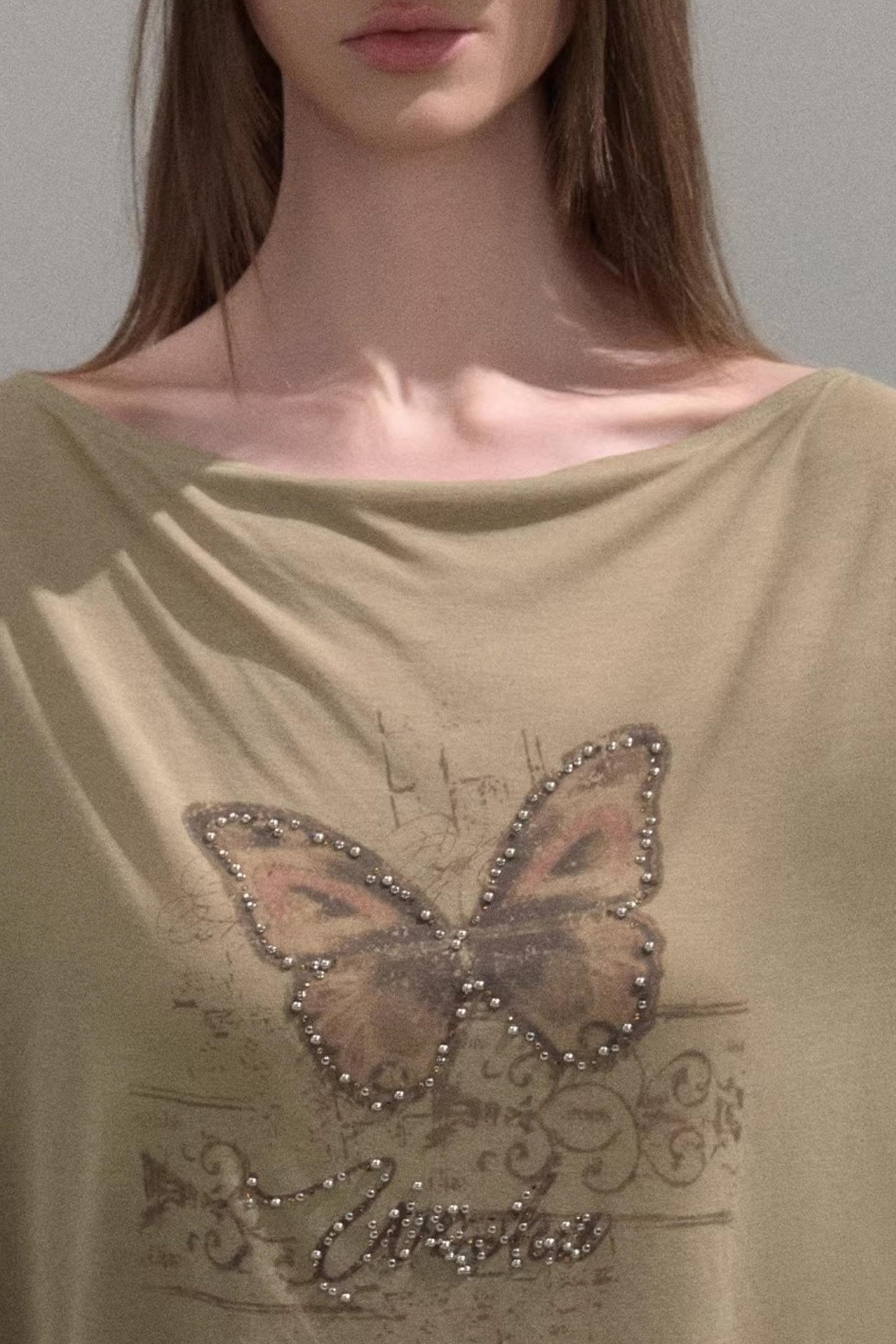 Off-Shoulder Printed Top