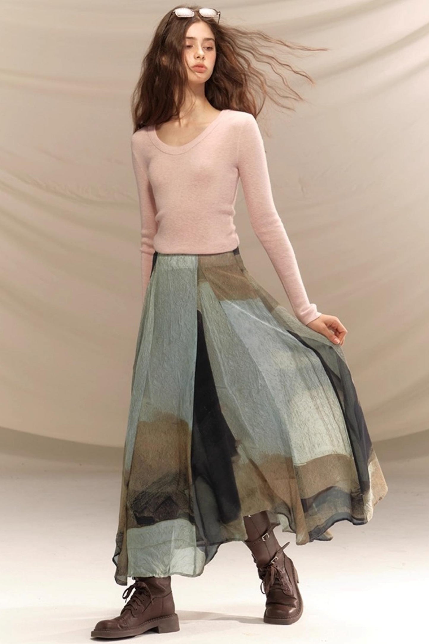 Versatile U-Neck Knitted Base Layer Top