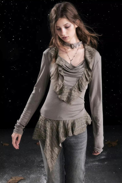 Swing Collar Tencel Shirt