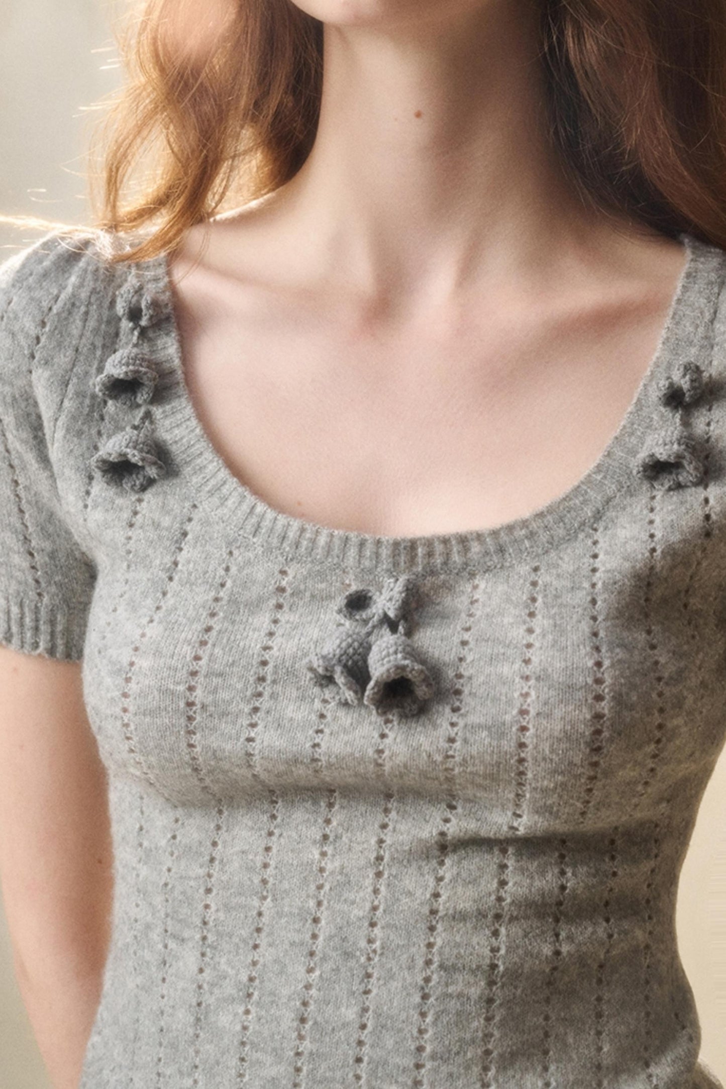 Handmade Floral Cropped Top