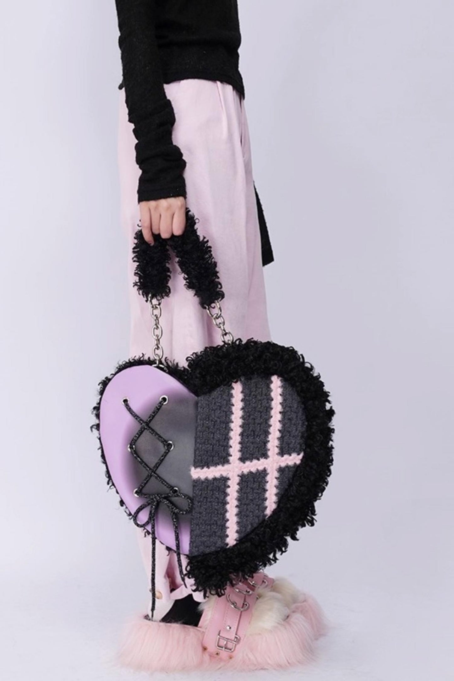 Graffiti Patchwork Heart Bag