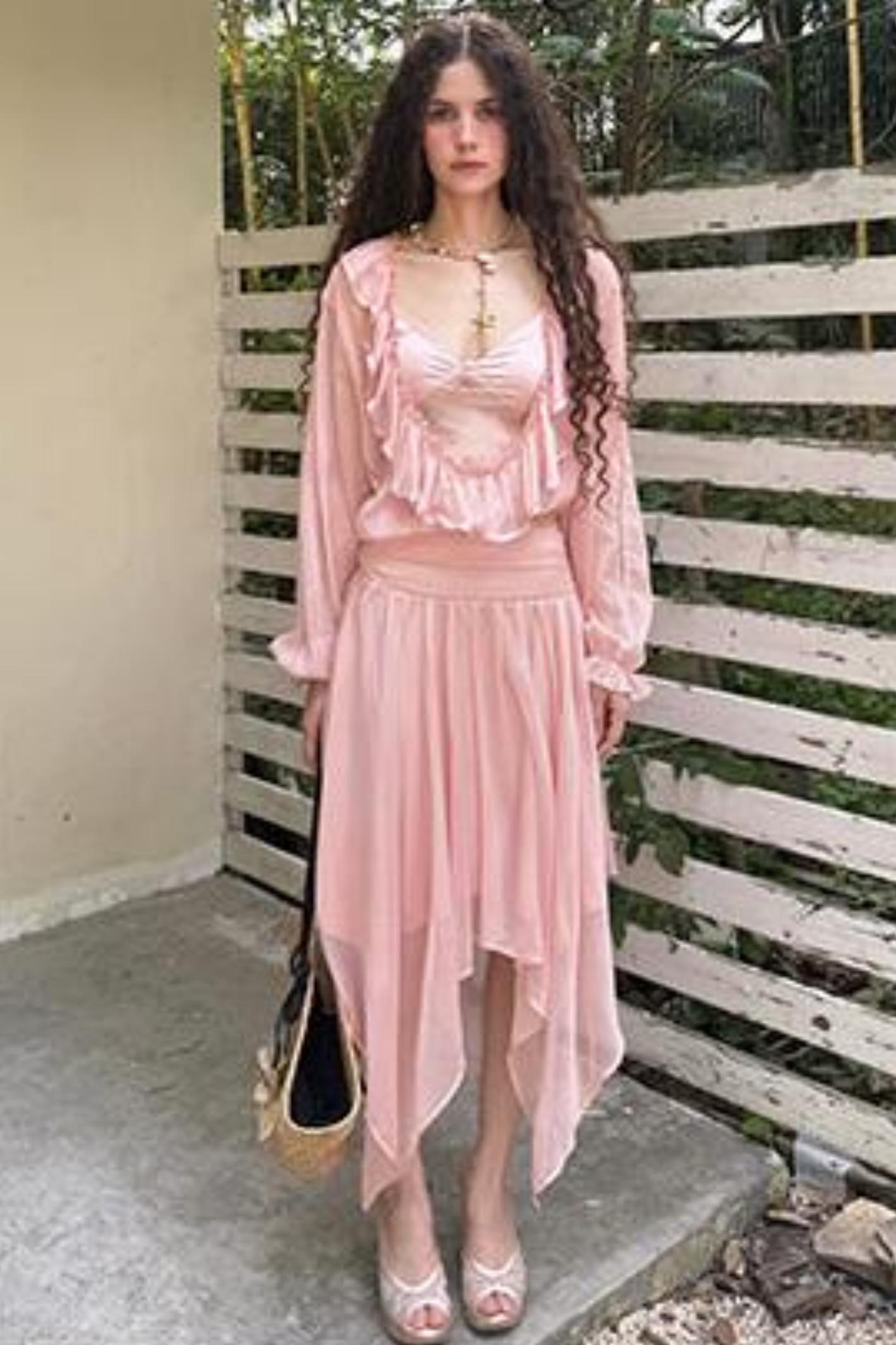 Ruffle Skeleton Skirt Set-Up