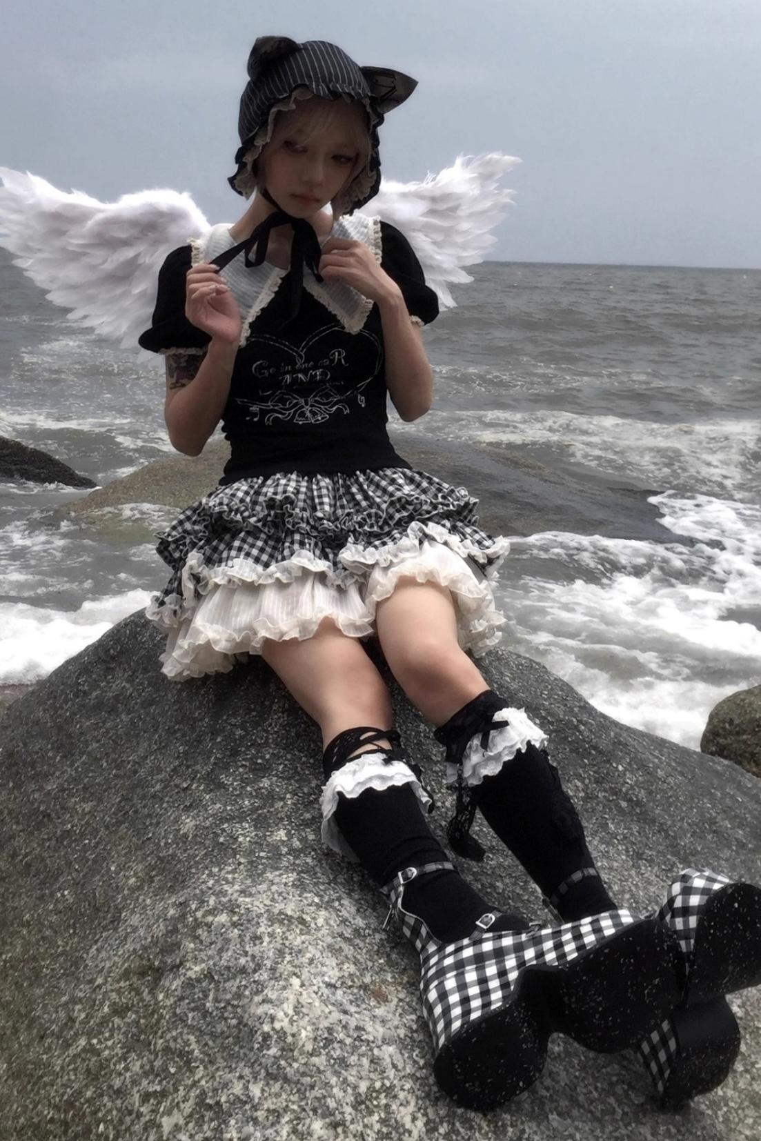 Striped Lace Nightcap