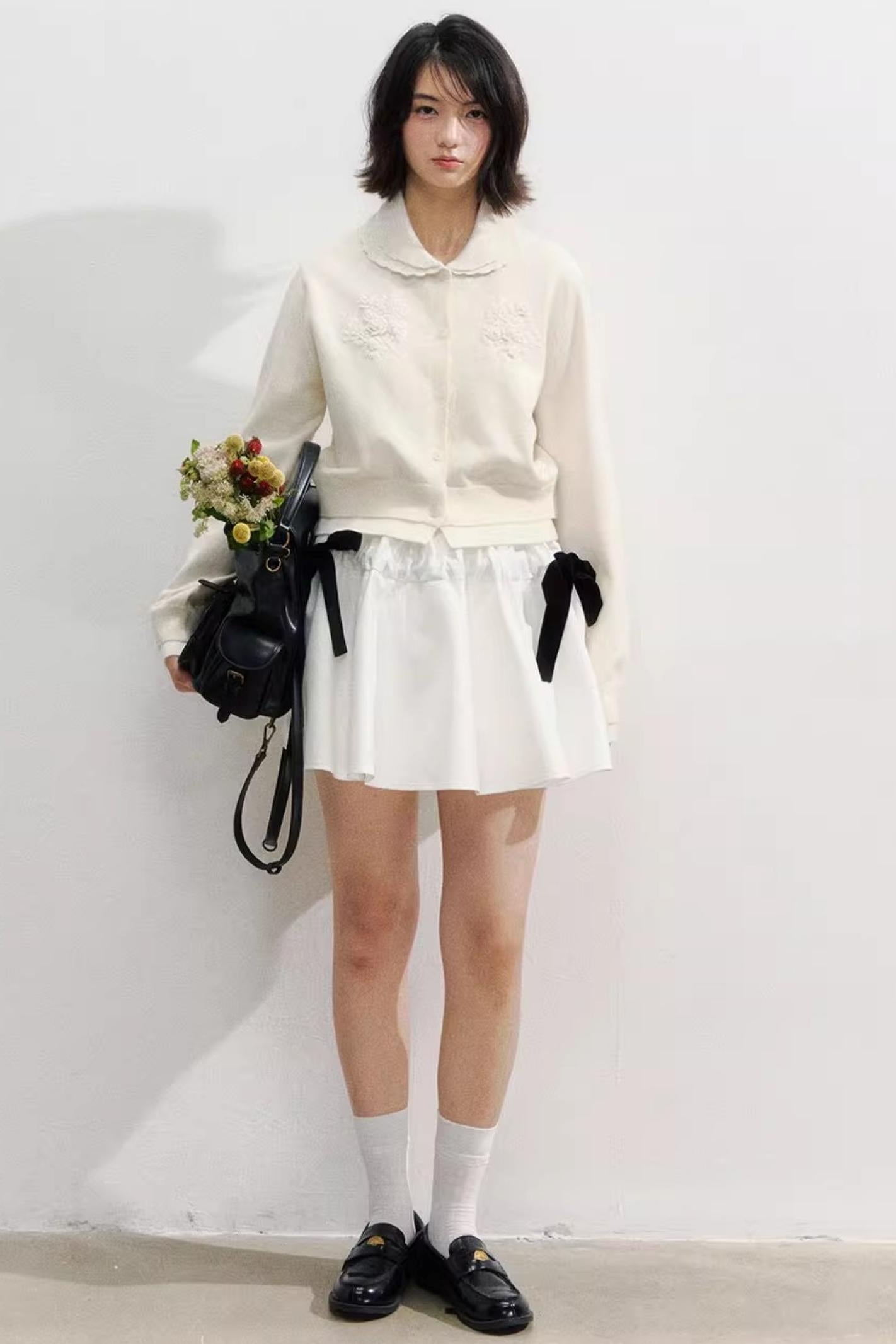 Sunset Rose Crochet Sweater