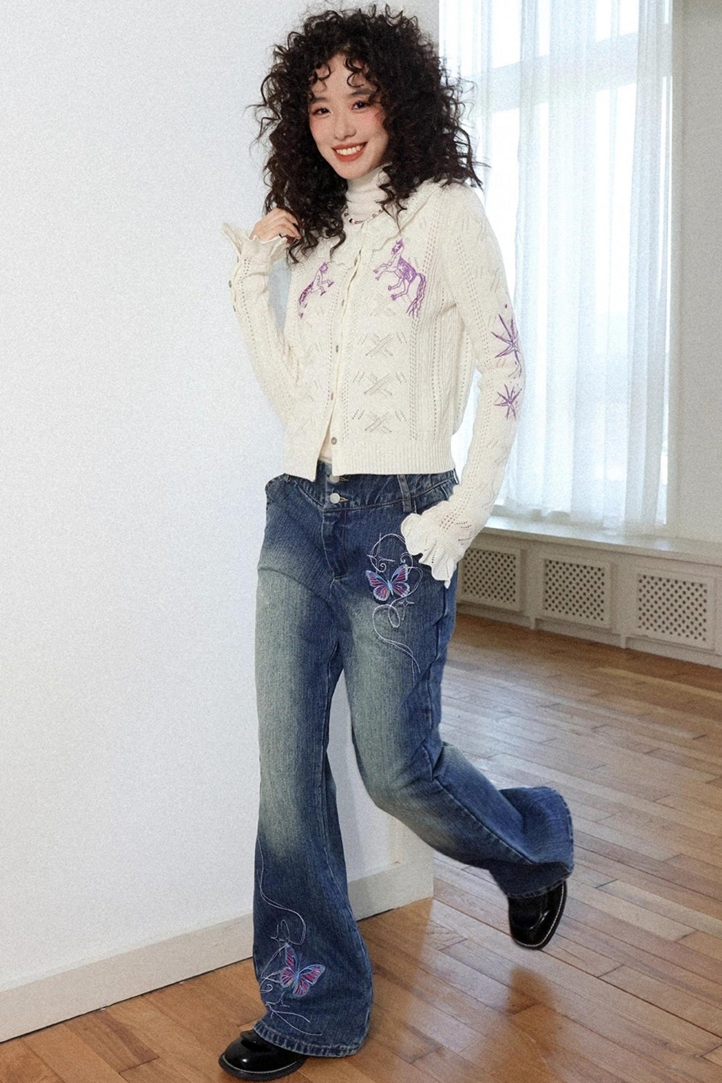 Romantic Ruffle Sweater Cardigan