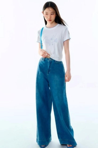 Tencel Parent-Child Short-Sleeved T-Shirt