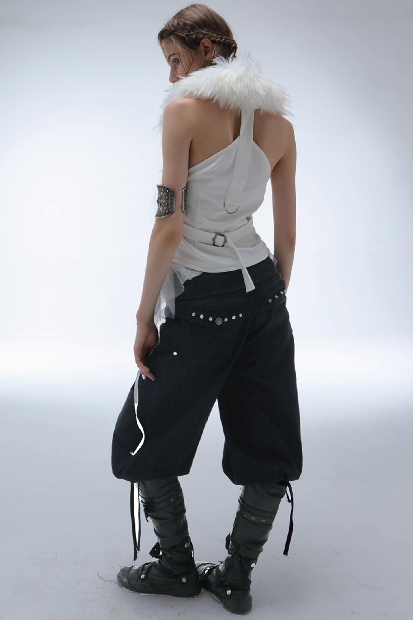 Yarn Stitched Vintage Fur Vest