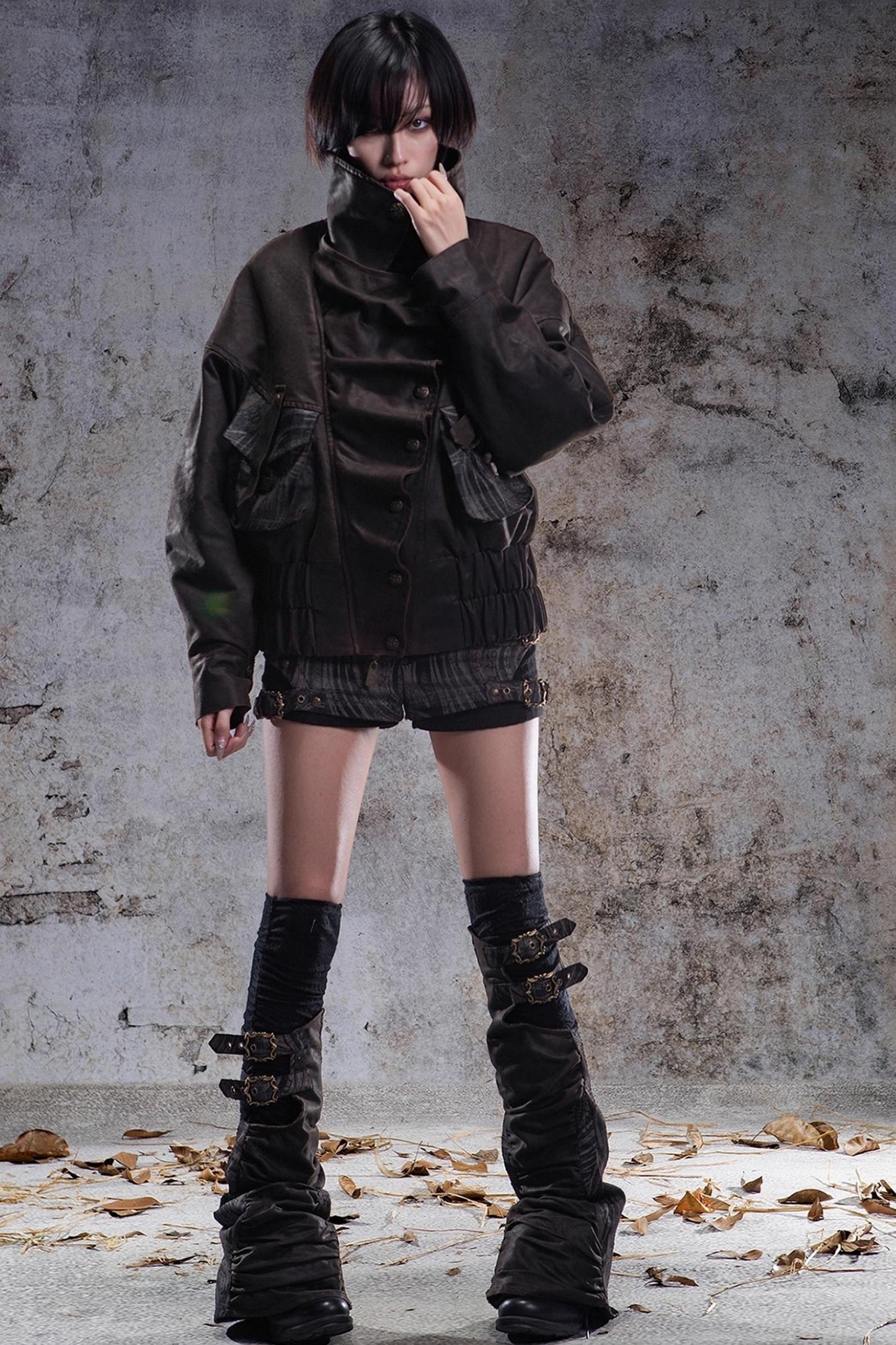 Original Retro Heavy Buckle Flight Jacket