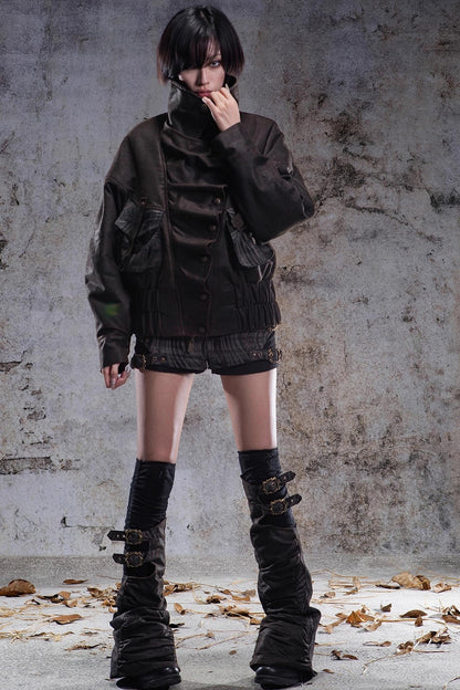 Original Retro Heavy Buckle Flight Jacket