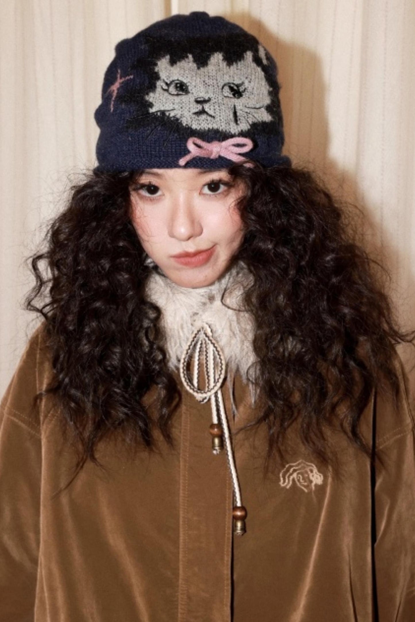 Knitted Cat Beanie Hat