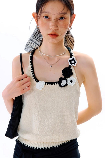 Pounding Stamen Knitted Camisole Top