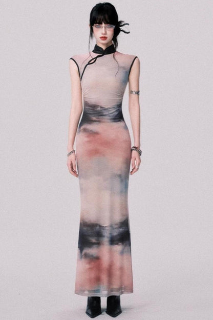 Sunset Cheongsam Dress