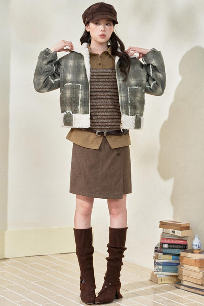 Burgundy Plaid Reversible Jacket