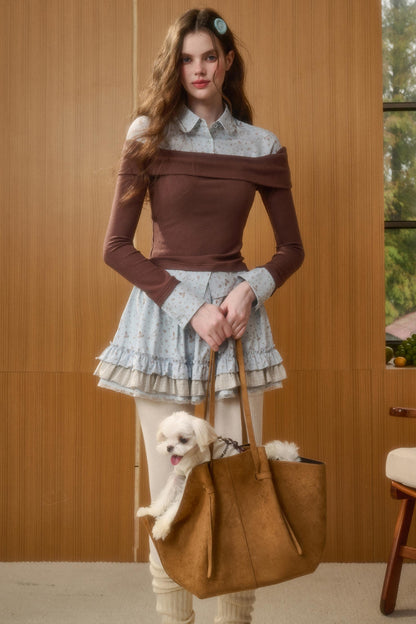 Tundra Lace Patchwork Top & Skirt Set-Up