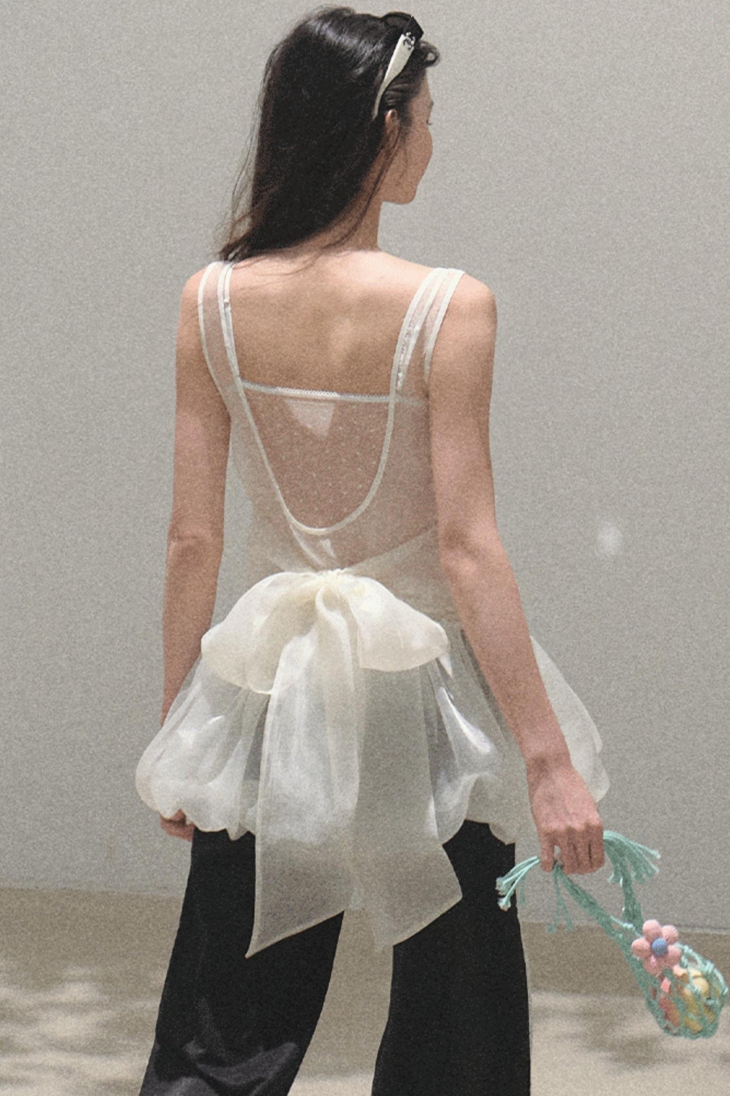 Butterfly Beaded Wrap Top