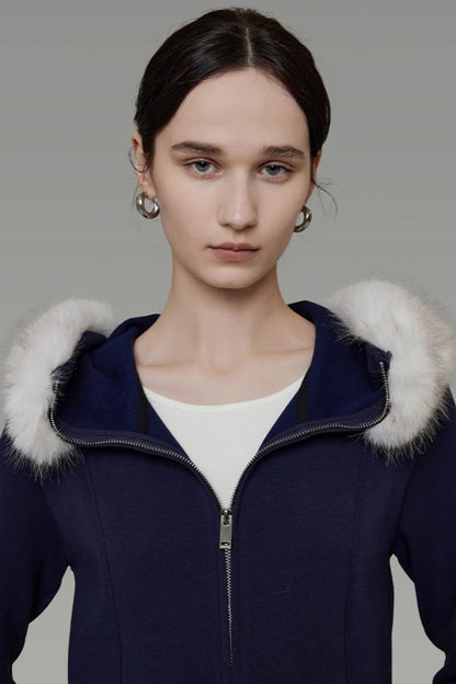 Fur Collar Jacket Set-Up