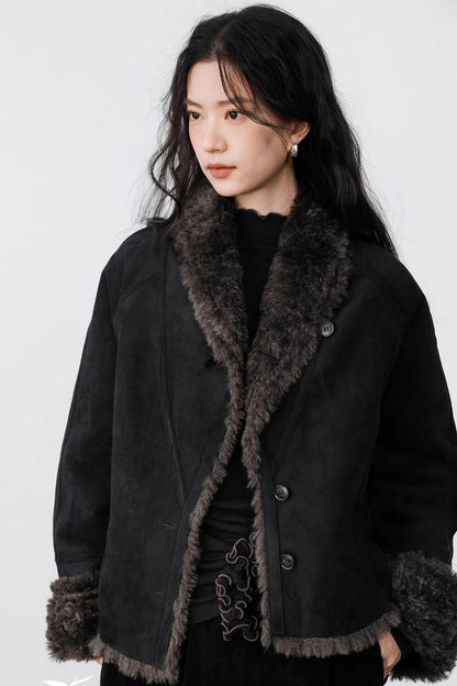 Black Velvet Suede Jacket