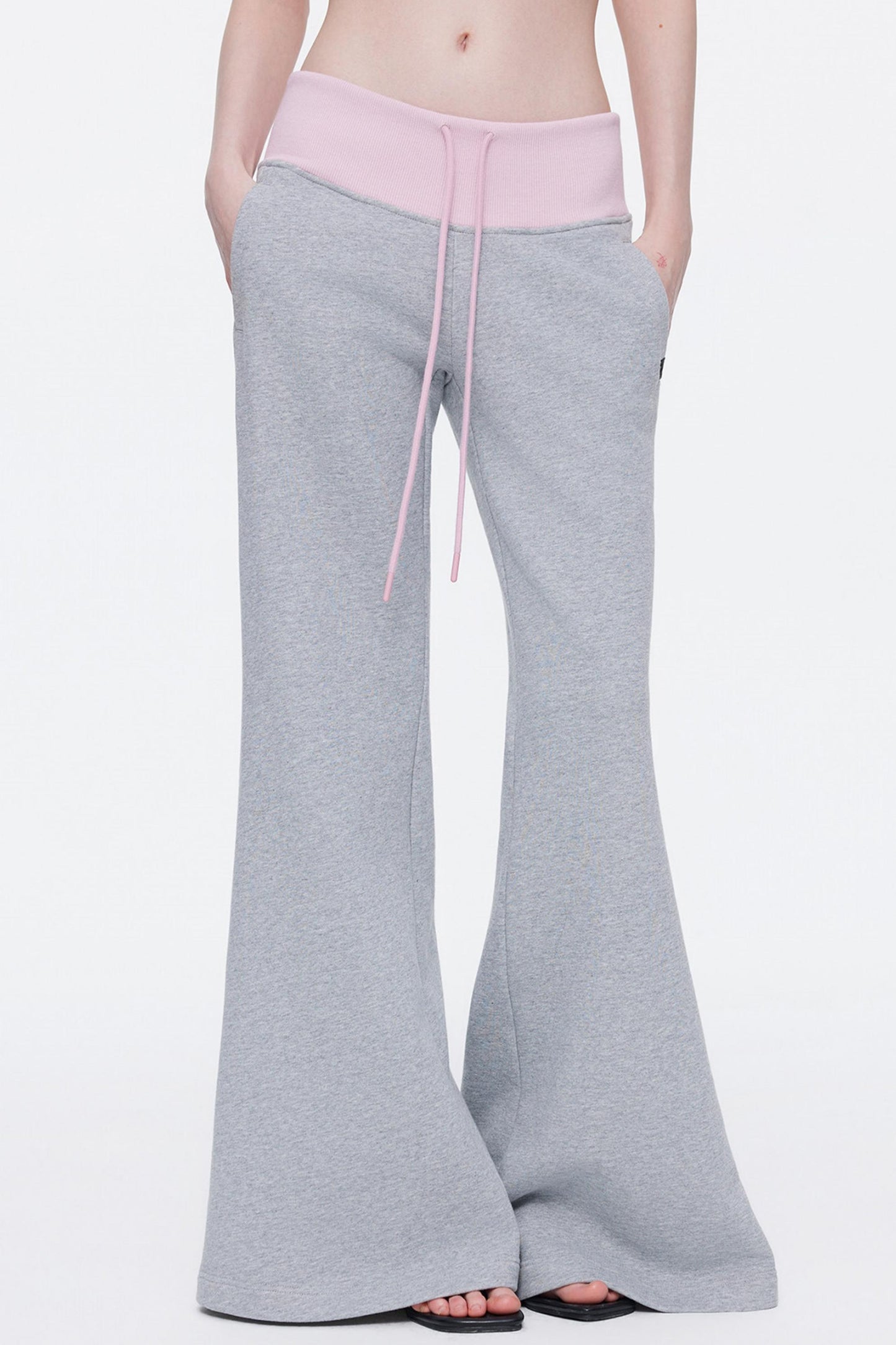 Color-Blocked Flared Sweatpants