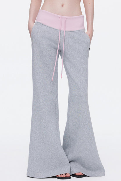 Color-Blocked Flared Sweatpants