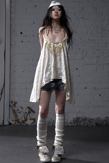 Hippie Star Foil Loose Strap Vest