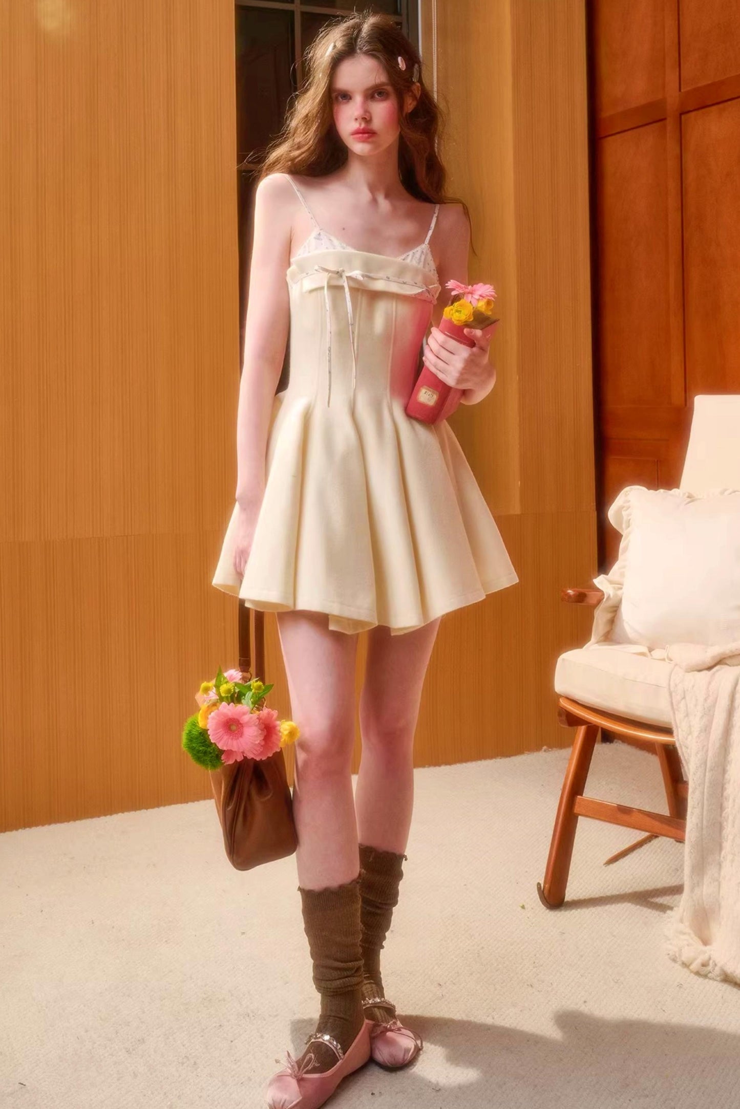 Milky Way Wool Camisole Dress