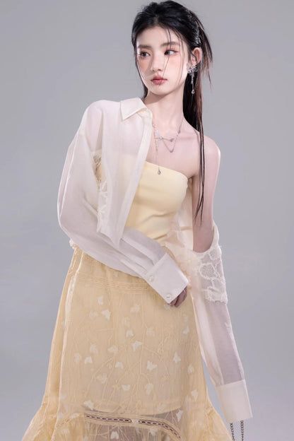 Belle Lace White Shirt