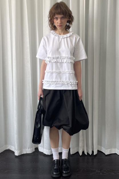 Whimsical White Drawstring Tee