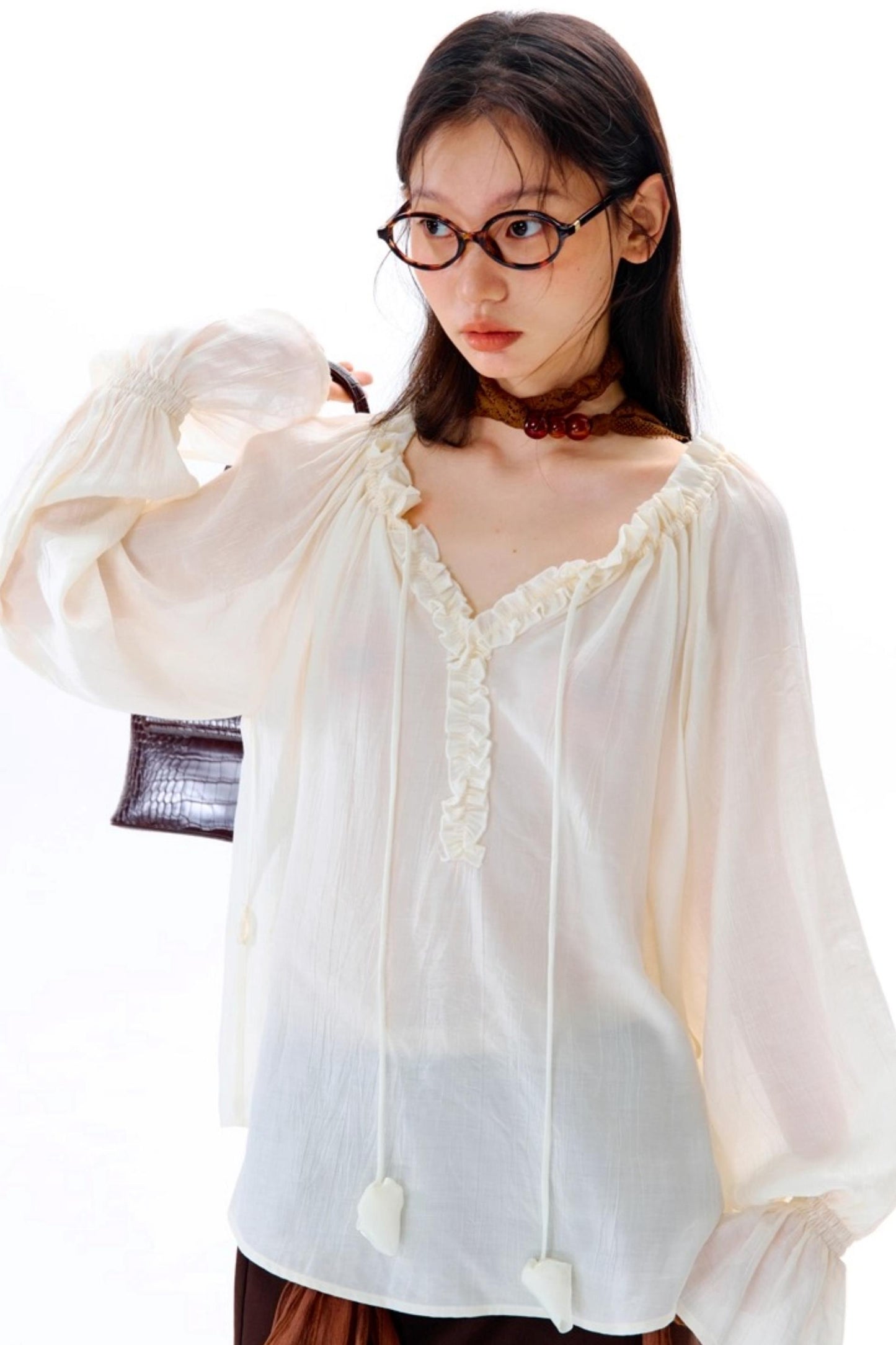 Square Streamer Printed Top