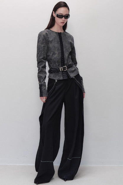 Black Wide-leg Pants