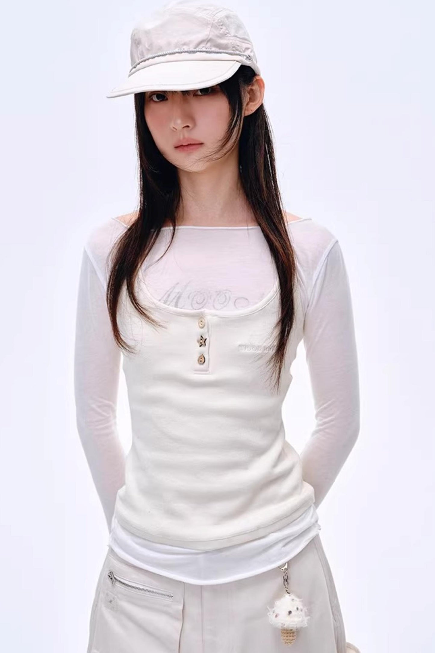 Distressed Letter Print Sweater