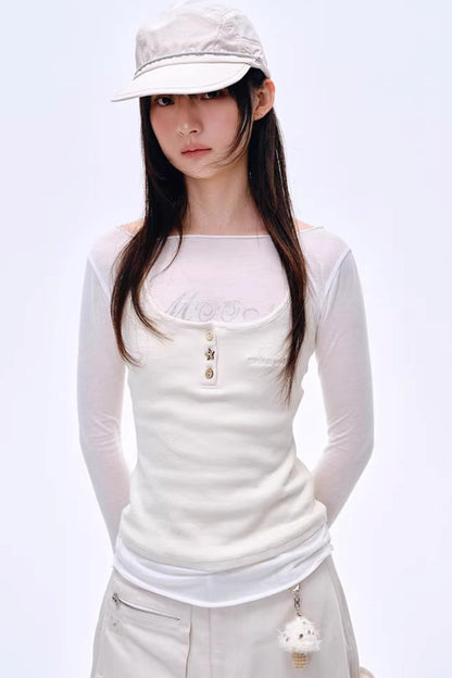 Distressed Letter Print Sweater