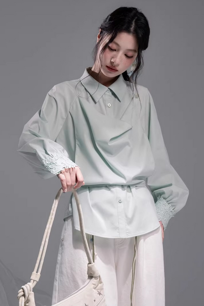옥시젠 그린 디컨스트럭션 블라우스